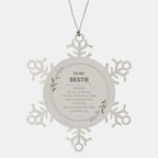 Bestie Ornament Gifts, To My Bestie Remember, you will never lose. You will either WIN or LEARN, Keepsake Snowflake Ornament For Bestie, Birthday Christmas Gifts Ideas For Bestie X-mas Gifts