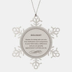 Biologist Snowflake Ornament - Thanks for being who you are - Birthday Christmas Tree Gifts Coworkers Colleague Boss