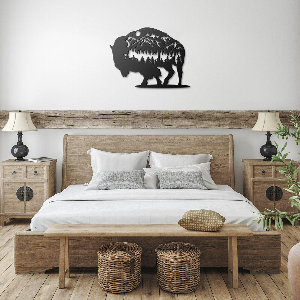 Bison Metal Art