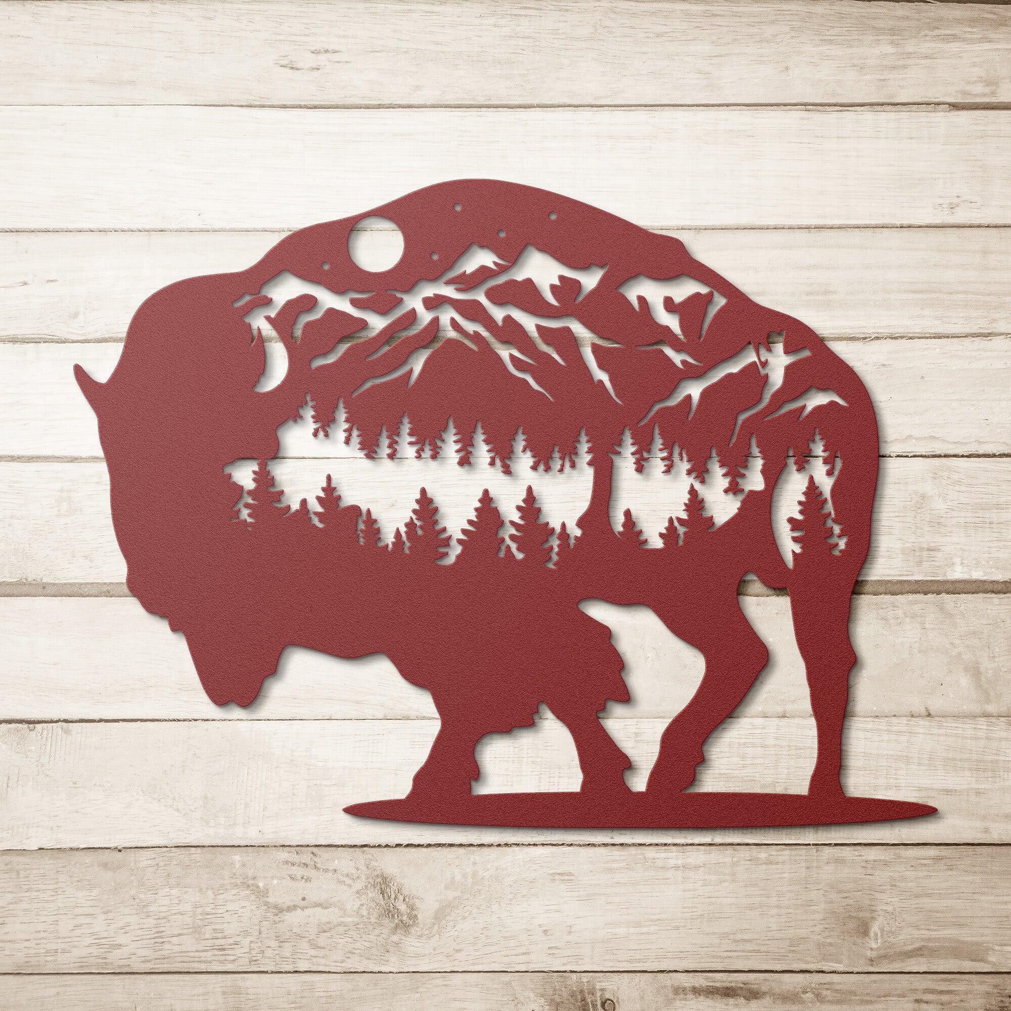 Bison Metal Art