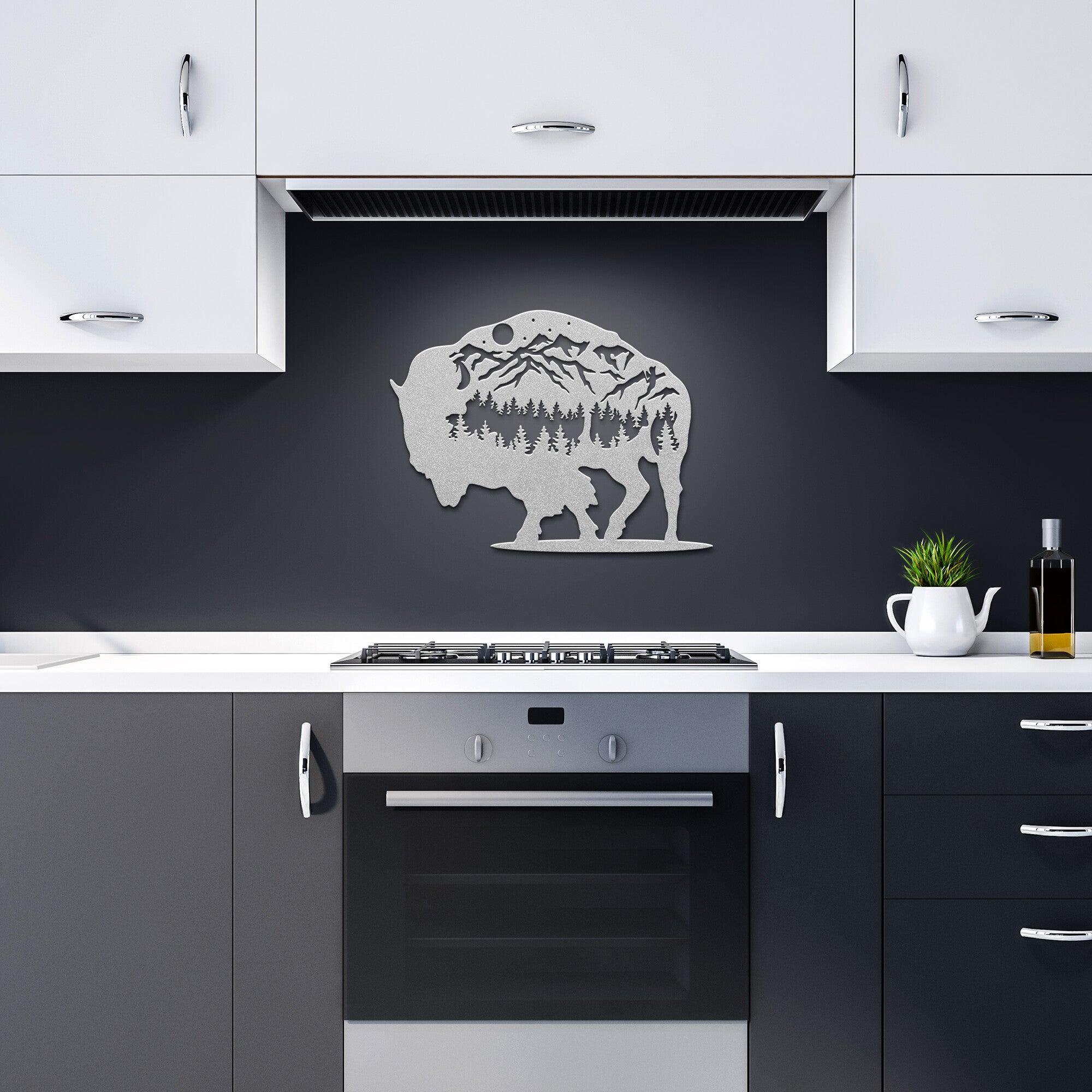 Bison Metal Art