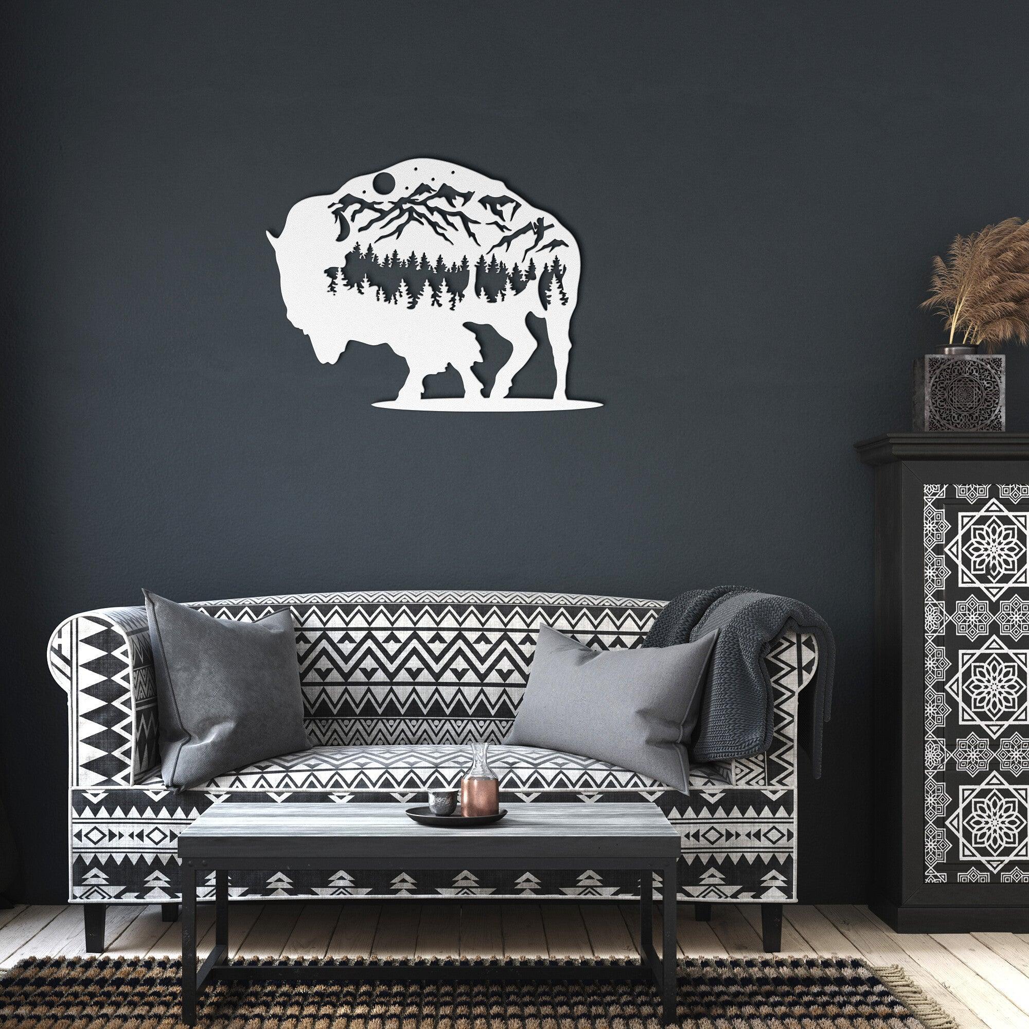 Bison Metal Art