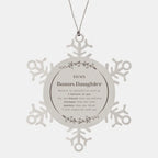 Bonus Daughter Snowflake Ornament Gifts, To My Bonus Daughter You are braver than you believe, stronger than you seem, Inspirational Birthday, Christmas Gifts