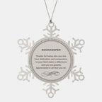 Bookkeeper Snowflake Ornament - Thanks for being who you are - Birthday Christmas Tree Gifts Coworkers Colleague Boss