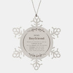 Boyfriend Snowflake Ornament Gifts, To My Boyfriend You are braver than you believe, stronger than you seem, Inspirational Gifts For Boyfriend Ornament, Birthday, Christmas Gifts For Boyfriend Men Women