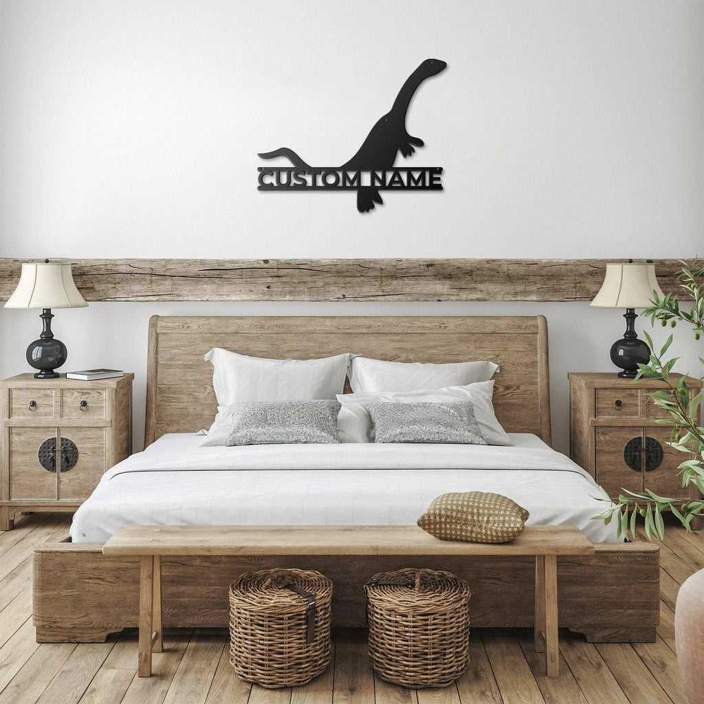 Brachiosaurus Dinosaur Custom Name Metal Wall Art