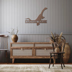 Brachiosaurus Dinosaur Custom Name Metal Wall Art