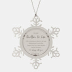 Brother-in-law Christmas Snowflake Engraved Ornament, Motivational Birthday Gifts - Life is learning to dance in the rain