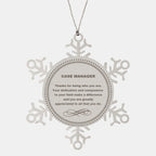 Case Manager Snowflake Ornament - Thanks for being who you are - Birthday Christmas Tree Gifts Coworkers Colleague Boss