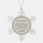 Choir Director Snowflake Ornament - Thanks for being who you are - Birthday Christmas Jewelry Gifts Coworkers Colleague Boss