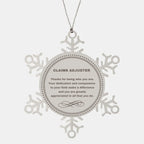 Claims Adjuster Snowflake Ornament - Thanks for being who you are - Birthday Christmas Tree Gifts Coworkers Colleague Boss