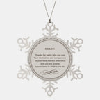 Coach Snowflake Ornament - Thanks for being who you are - Birthday Christmas Tree Gifts Coworkers Colleague Boss