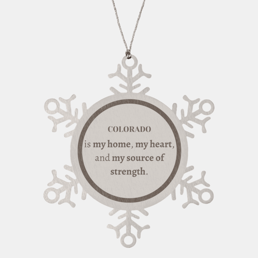 Colorado is my home Gifts, Lovely Colorado Birthday Christmas Snowflake Ornament For People from Colorado, Men, Women, Friends