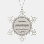 Concierge Snowflake Ornament - Thanks for being who you are - Birthday Christmas Tree Gifts Coworkers Colleague Boss