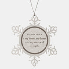 Connecticut is my home Gifts, Lovely Connecticut Birthday Christmas Snowflake Ornament For People from Connecticut, Men, Women, Friends