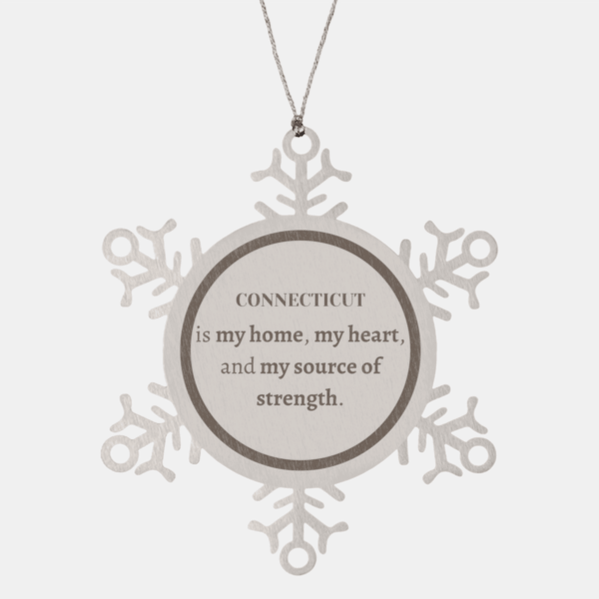 Connecticut is my home Gifts, Lovely Connecticut Birthday Christmas Snowflake Ornament For People from Connecticut, Men, Women, Friends