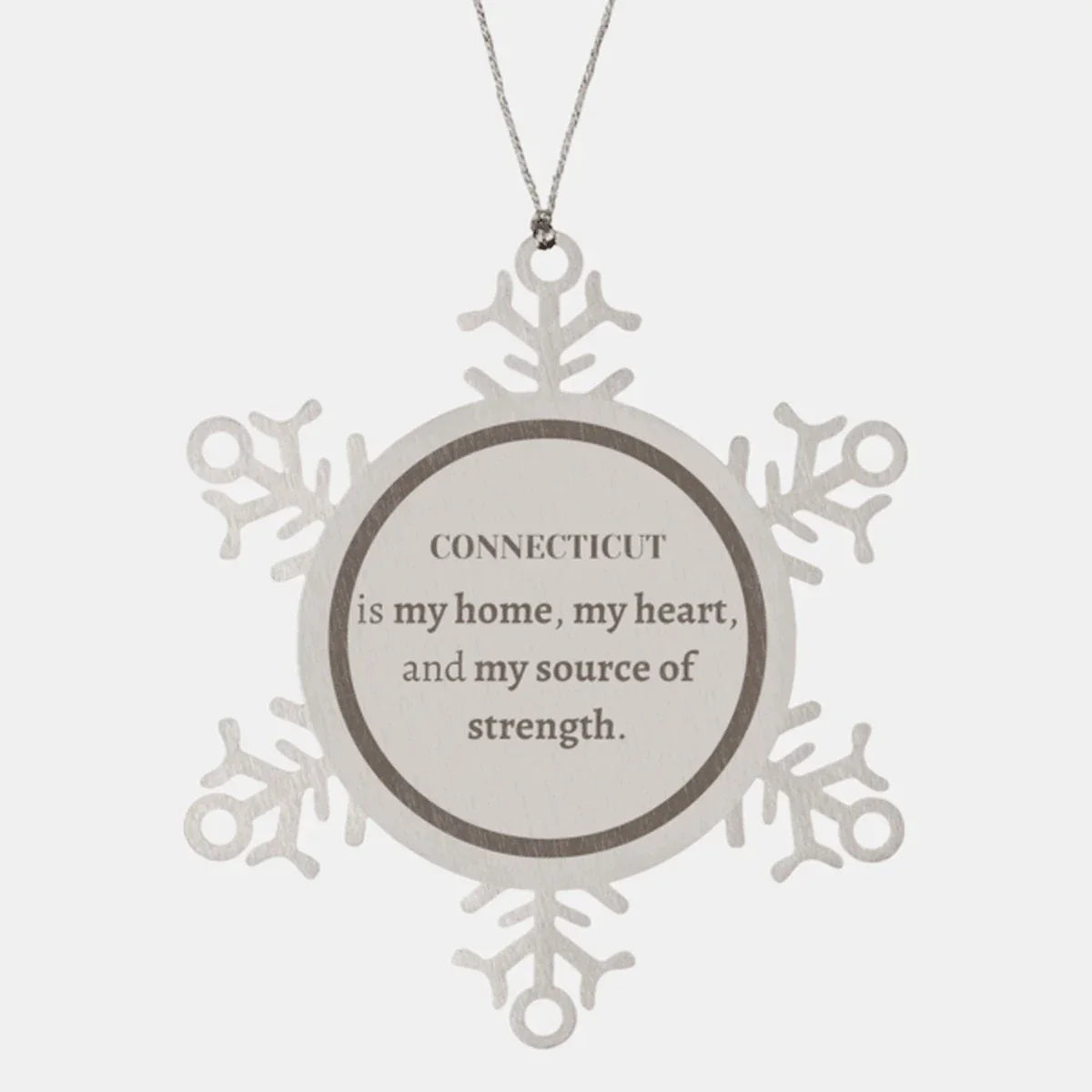 Connecticut is my home Gifts, Lovely Connecticut Birthday Christmas Snowflake Ornament For People from Connecticut, Men, Women, Friends