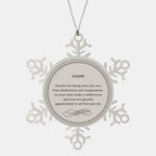 Cook Snowflake Ornament - Thanks for being who you are - Birthday Christmas Tree Gifts Coworkers Colleague Boss