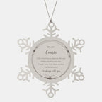 Cousin Christmas Snowflake Engraved Ornament Birthday Gifts - Life is learning to dance in the rain