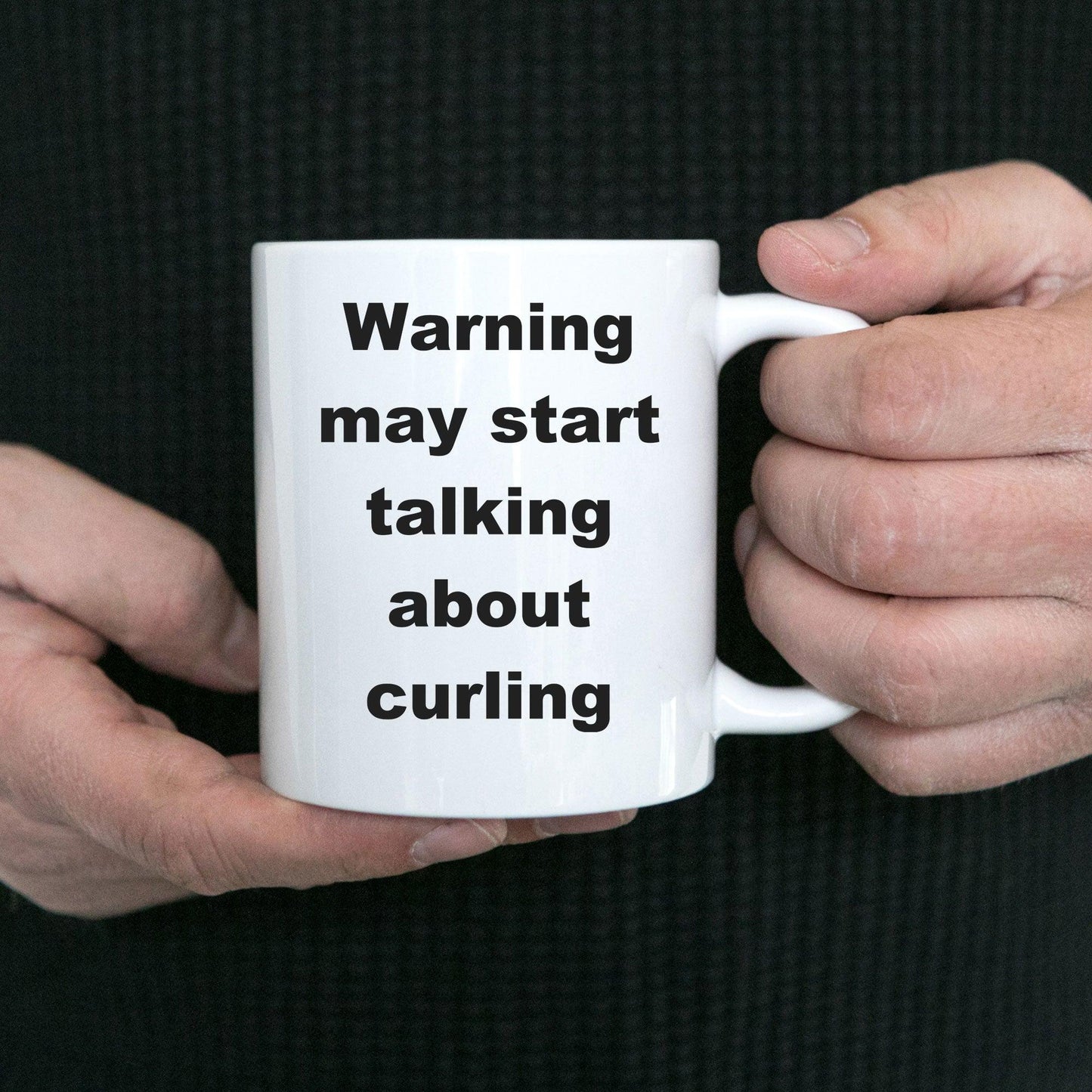 Funny Curling Ceramic Coffee Mug - Mallard Moon Gift Shop