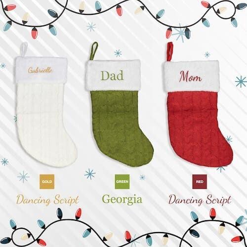 Custom Embroidered Christmas Stocking - Mallard Moon Gift Shop