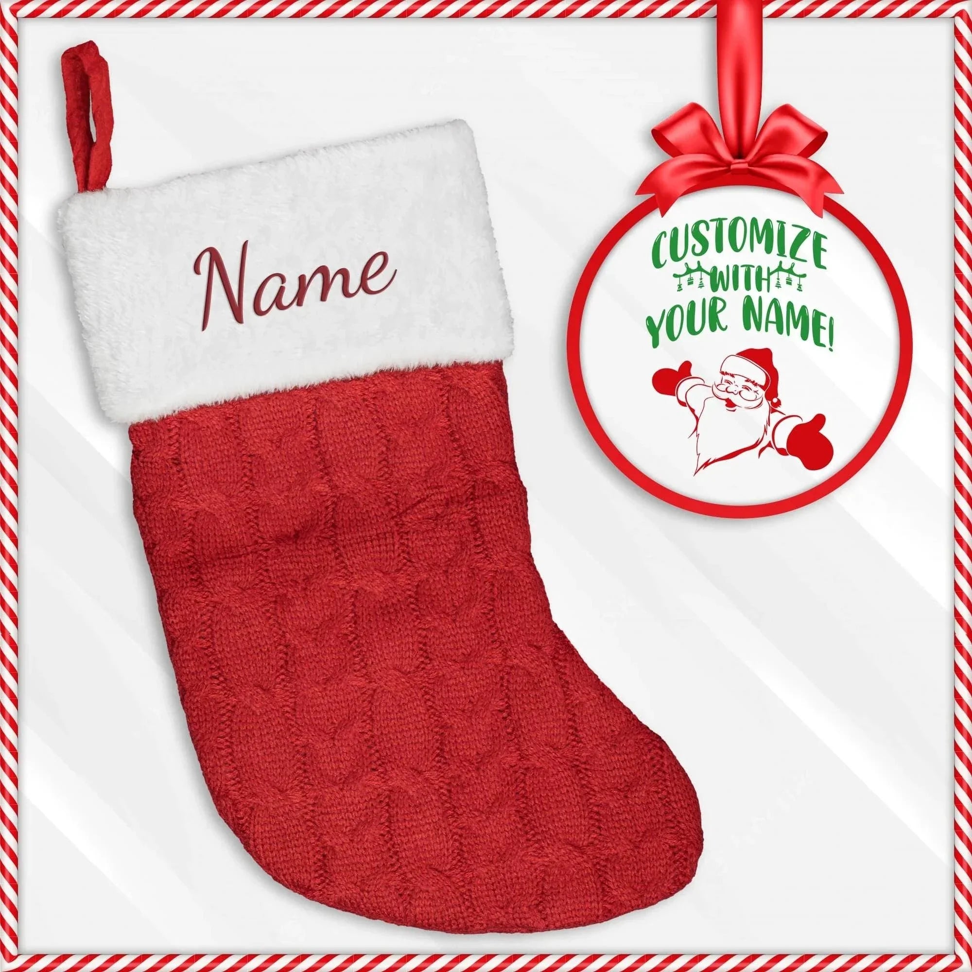 Custom Embroidered Christmas Stocking