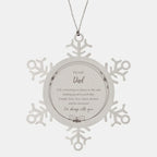 Dad Christmas Snowflake Engraved Ornament Motivational Birthday Gifts - Life is learning to dance in the rain