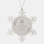 Dad Ornament Gifts, To My Dad Remember, you will never lose. You will either WIN or LEARN, Keepsake Snowflake Ornament For Dad, Birthday Christmas Gifts Ideas For Dad X-mas Gifts