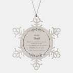 Dad Snowflake Ornament Gifts, To My Dad You are braver than you believe, stronger than you seem, Inspirational Gifts For Dad Ornament, Birthday, Christmas Gifts For Dad Men Women