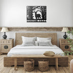 Deer in Woods Personalized Metal Art Wall Sign