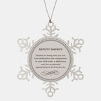 Deputy Sheriff Snowflake Ornament - Thanks for being who you are - Birthday Christmas Jewelry Gifts Coworkers Colleague Boss