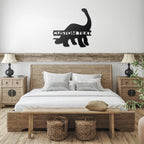 Dinosaur Brachiosaurus Personalized Metal Wall Art Sign