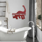 Dinosaur Brachiosaurus Personalized Metal Wall Art Sign