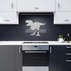 Dinosaur T-Rex Personalized Name Metal Art Wall Sign