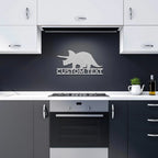 Dinosaur Triceratops Custom Name Metal Wall Art