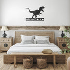 Dinosaur Tyrannosaurus Rex Custom Name Metal Wall Sign