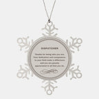 Dispatcher Snowflake Ornament - Thanks for being who you are - Birthday Christmas Jewelry Gifts Coworkers Colleague Boss