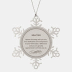 Drafter Snowflake Ornament - Thanks for being who you are - Birthday Christmas Jewelry Gifts Coworkers Colleague Boss