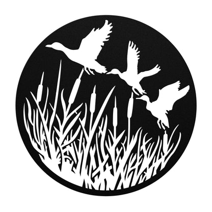 Ducks in Flight Metal Wall Art - Mallard Moon Gift Shop