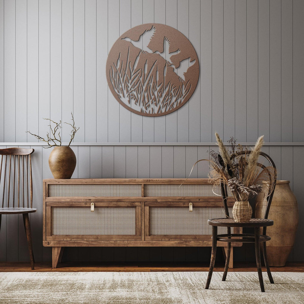 Ducks in Flight Metal Wall Art