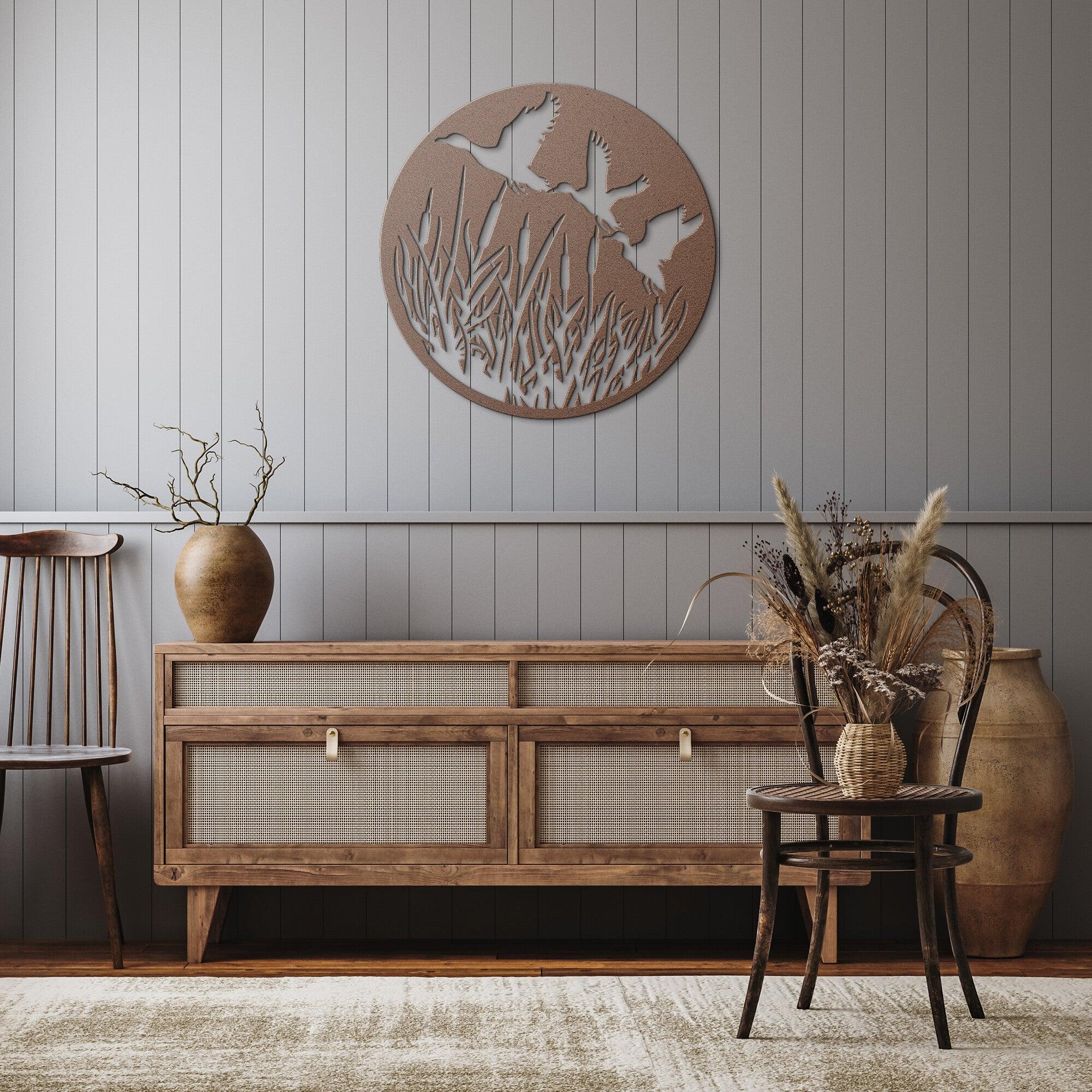 Ducks in Flight Metal Wall Art