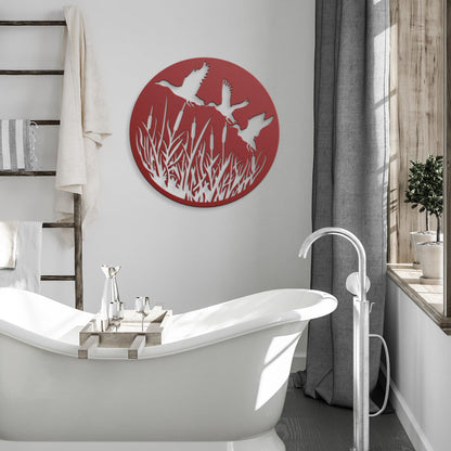 Ducks in Flight Metal Wall Art - Mallard Moon Gift Shop