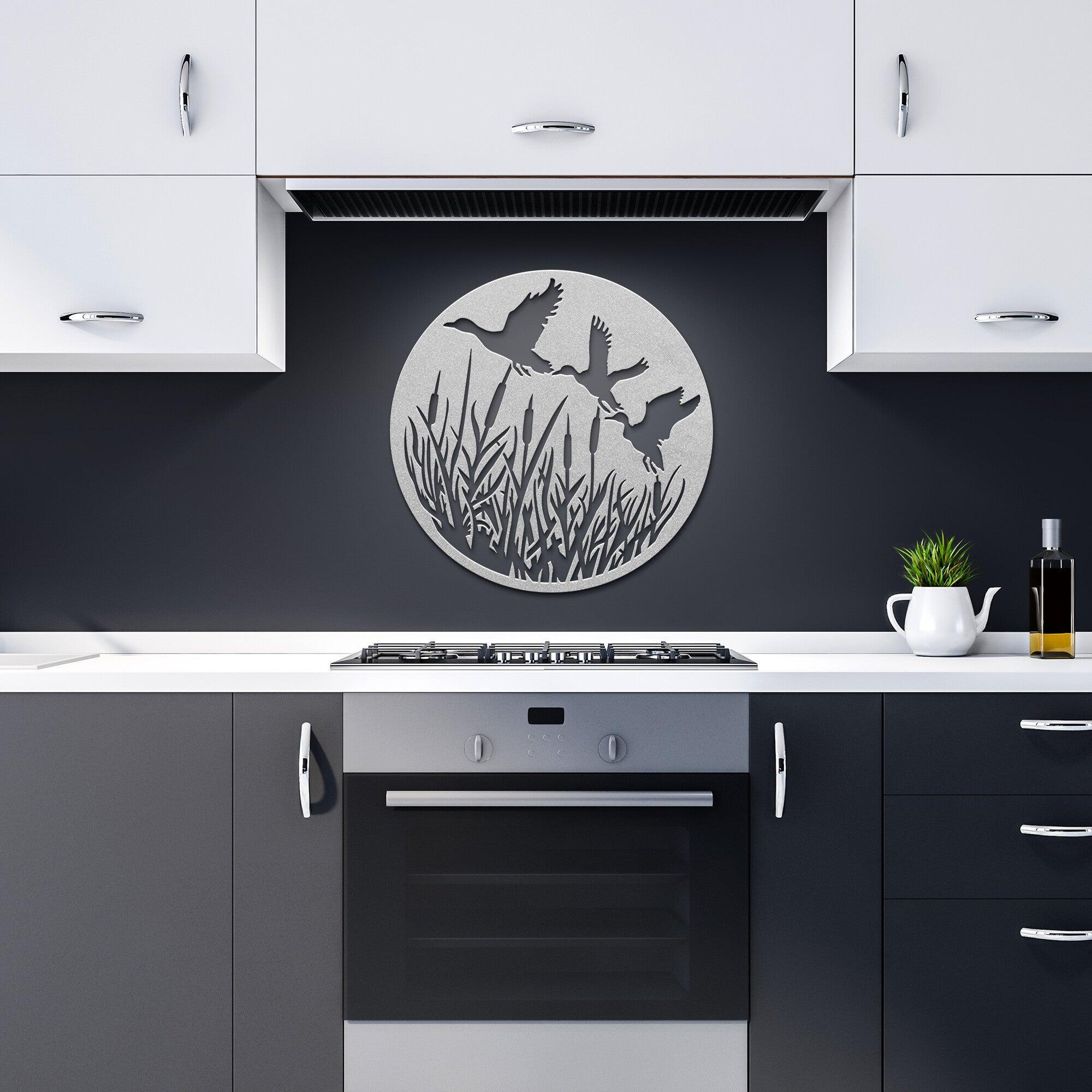 Ducks in Flight Metal Wall Art