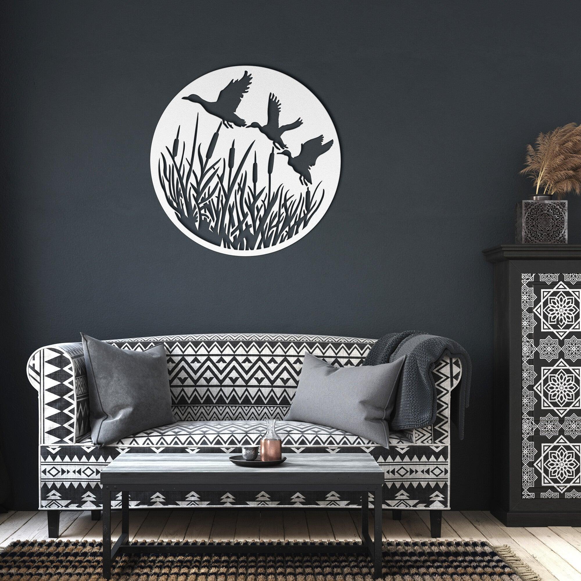 Ducks in Flight Metal Wall Art