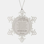 Father-In-Law Snowflake Ornament - Always Follow your Dreams - Birthday, Christmas Holiday Jewelry Gift