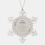Fiance Ornament Gifts, To My Fiance Remember, you will never lose. You will either WIN or LEARN, Keepsake Snowflake Ornament For Fiance, Birthday Christmas Gifts Ideas For Fiance X-mas Gifts