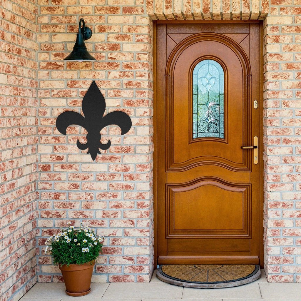 Fleur de Lis Metal Art Wall Sign