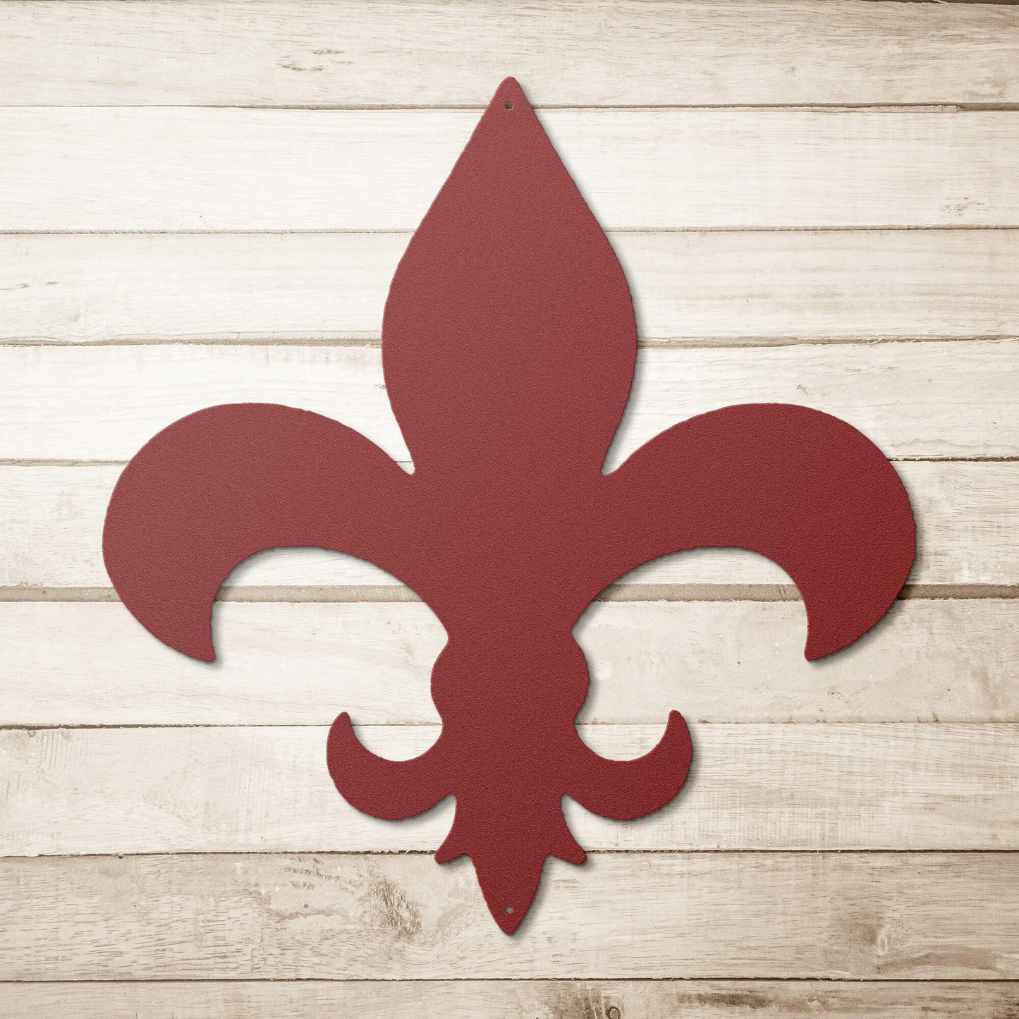 Fleur de Lis Metal Art Wall Sign - Mallard Moon Gift Shop