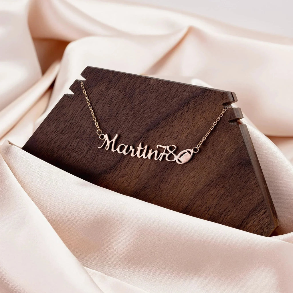 Football Personalized Name Necklace