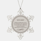 Gate Agent Snowflake Ornament - Thanks for being who you are - Birthday Christmas Jewelry Gifts Coworkers Colleague Boss